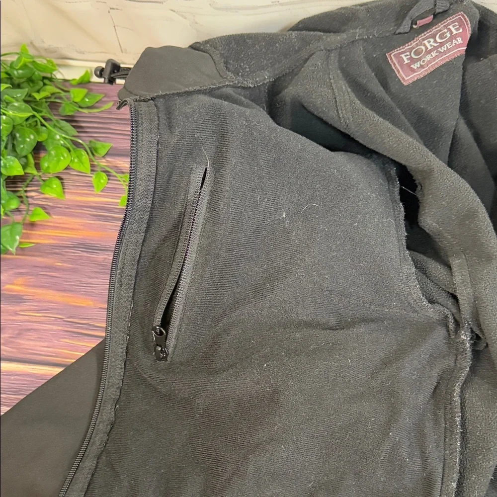 Forge Workwear‎ Kids Black RipStop Hooded Windbreaker Work Coat